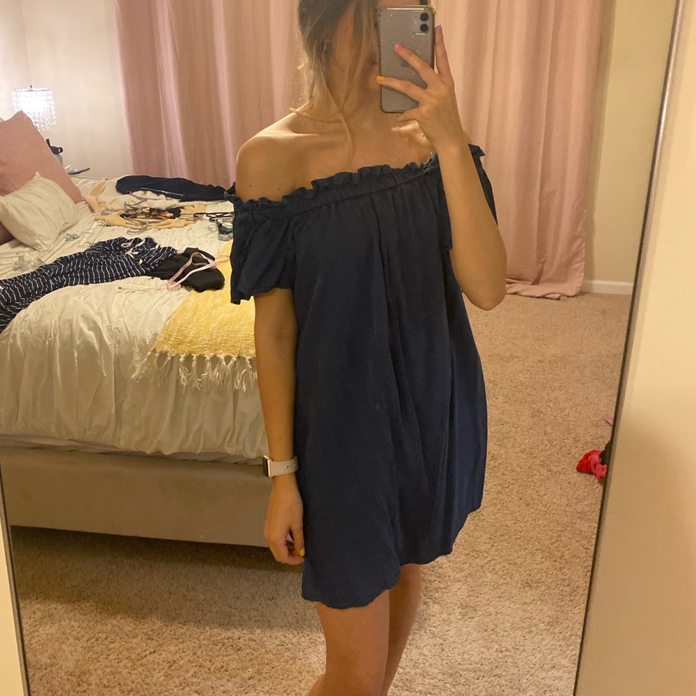 Off the shoulder mini dress